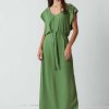 vestido largo verde skfk