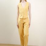 PANTALÓN DE ALGODÓN AMARILLO RECTO PAN PRODUCTO BASICO
