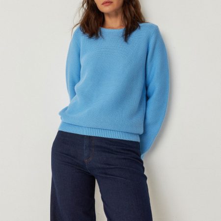 jersey de skfk algodón certificado gots en azul celeste