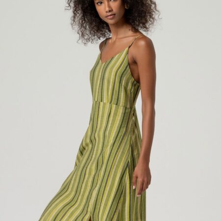 Vestido maxi estampado de lyocell con tirantes anchos de Surkana